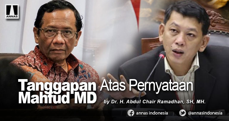 Tanggapan Atas Pernyataan Mahfud MD