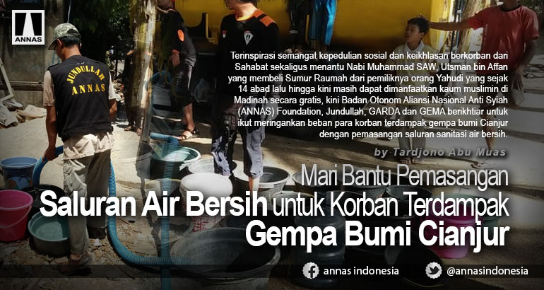 Mari Bantu Pemasangan Saluran Air Bersih untuk Korban Terdampak Gempa Bumi Cianjur