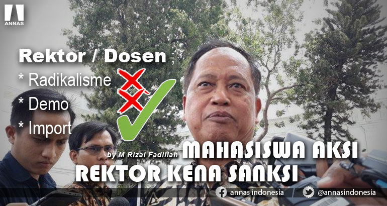 MAHASISWA AKSI REKTOR KENA SANKSI