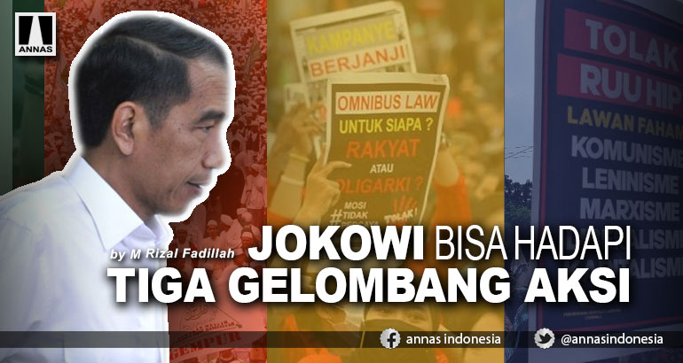 JOKOWI BISA HADAPI TIGA GELOMBANG AKSI