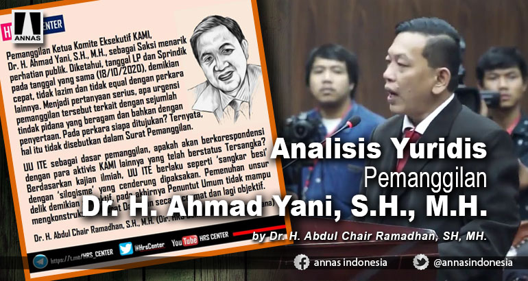 Analisis Yuridis Pemanggilan Dr. H. Ahmad Yani, S.H., M.H.