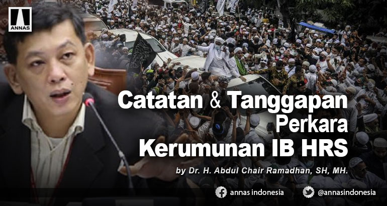 Catatan & Tanggapan Perkara Kerumunan IB HRS