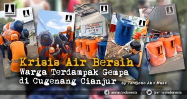 Krisis Air Bersih Warga Terdampak Gempa di Cugenang Cianjur