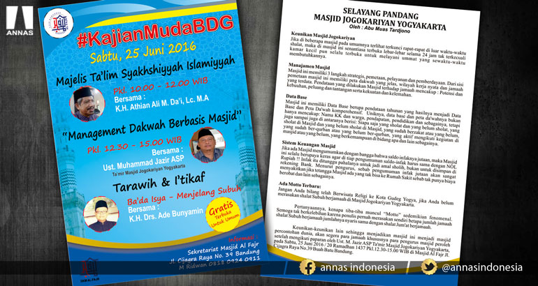 AGENDA UMMAT : KAJIAN MUDA BANDUNG