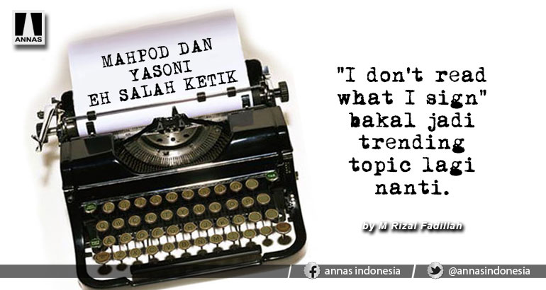 MAHPOD DAN YASONI EH SALAH KETIK