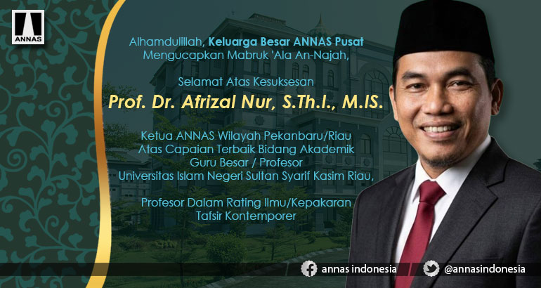 Mabruk 'Ala An-Najah, Selamat Atas Kesuksesan Prof. Dr. Afrizal Nur, S.Th.I., M.IS. 